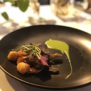 a plate of food on a table