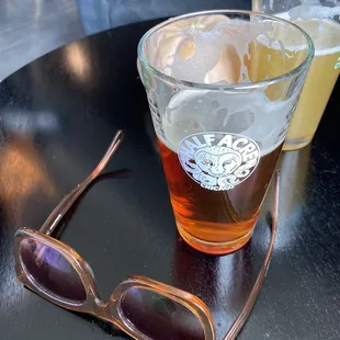 two glasses and a drink