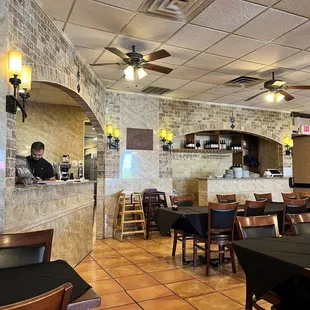 the dining area
