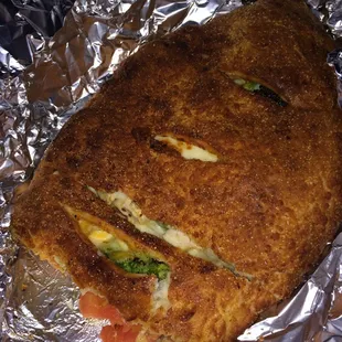Chicken and broccoli calzone