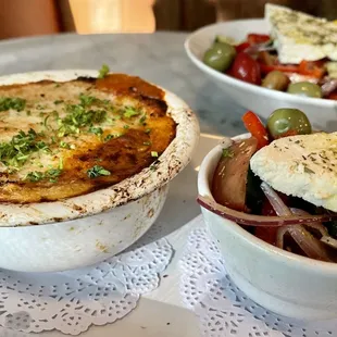 Beef moussaka - tip - uses cinnamon so some brains may have trouble with that in a savory dish. I enjoyed it.