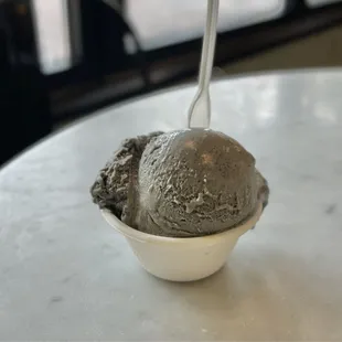 Black sesame gelato