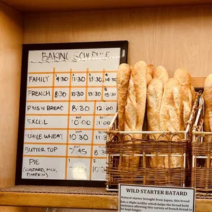 Baking schedule today (11/20/23)