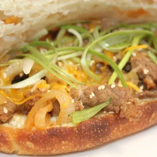 a close up of a sandwich