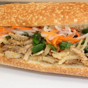 a close up of a sandwich