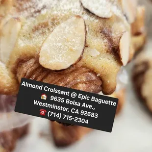 Crisp almond Croissant...