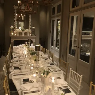 Beautiful table settings.