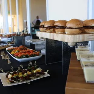 Bourbon barbecue pulled brisket sliders, smoked onion jam
