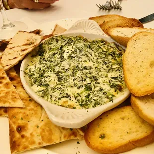Spinach, Chevre, Brie &amp; Roasted Garlic Bake