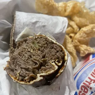 Keto beef wrapped in cheese