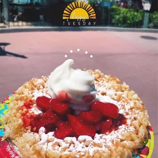 Strawberry Funnel Cake