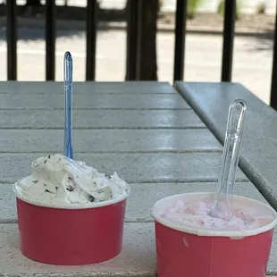 Cookie Dough Gelato &amp; Pink Grapefruit Gelato (gluten free)