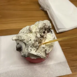 a cup of ice cream