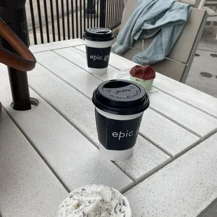 Gelatos and coffee