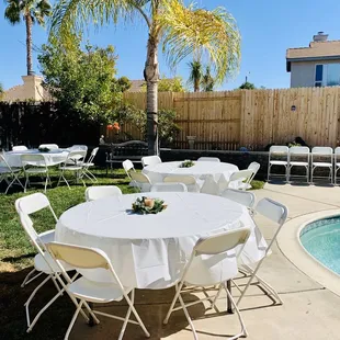 Tables and chair rentals