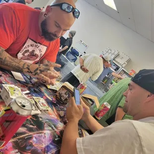 Enjoying their own box break