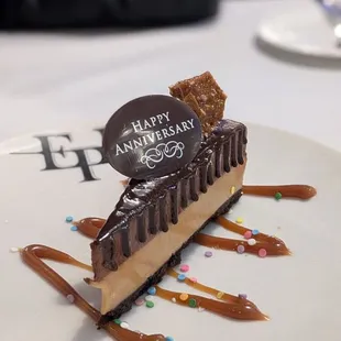 Anniversary dessert.
