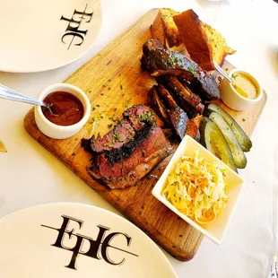 Single BBQ plate- excellent coleslaw