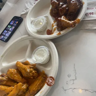 Wings! Look at all the sauce!