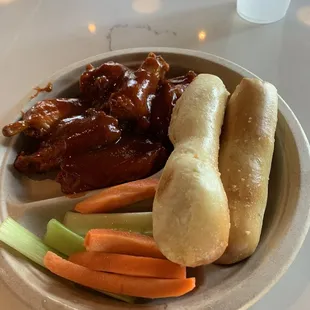 a plate of food on a table