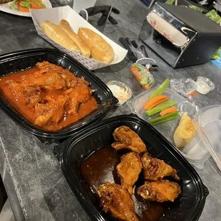 12 pc meal , 6 buffalo hot.  6 sweet chili