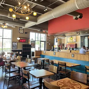 the inside of a restaurant