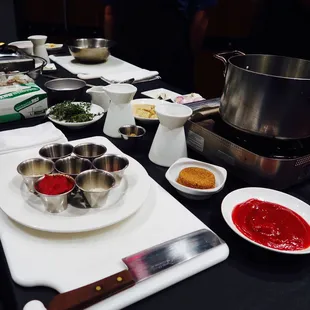 Shrimp Cocktail and Sauce station