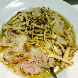 Mushroom Polenta that was made by my husband's group in our Italian cooking class 10-1-15. (Not a mushroom fan so I didn't try.)