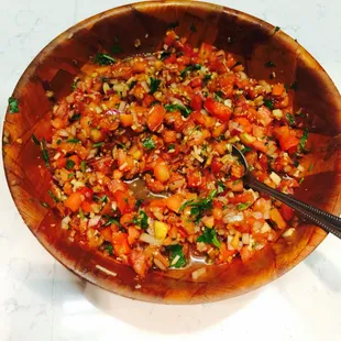 Bruschetta that was made in our Italian cooking class 10-1-15.
