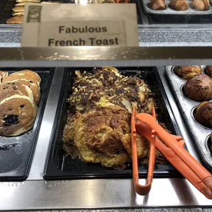 a display of pastries and pastries