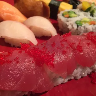 sushi, sushi and sashimi, sashimi, food