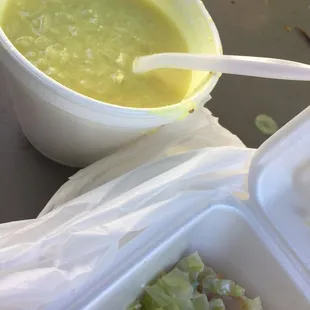 Lemon rice soup