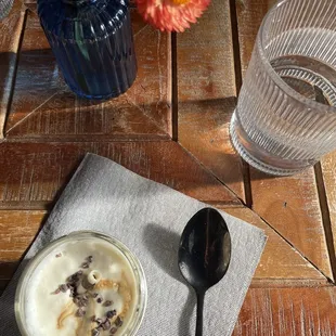 Old Fashion and Pot de Crème dessert. Yum.