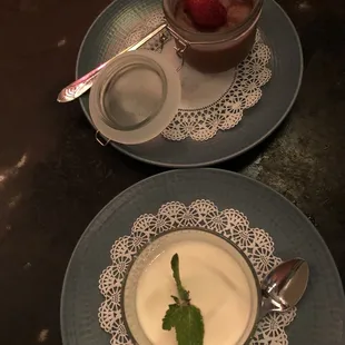 Panna Cotta &amp; Chocolate mousse