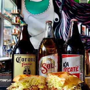 Caguamas $3
 Tortas $6.99