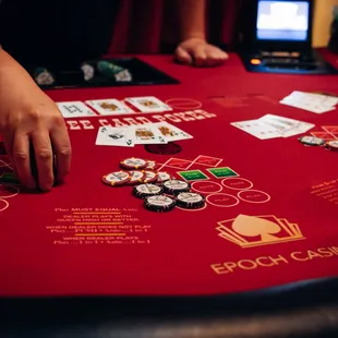 a person playing a game of craps