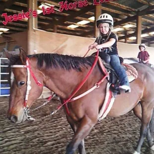 Cute first time rider.