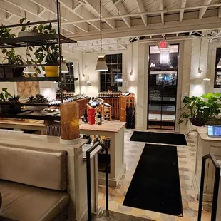 the kitchen and dining area