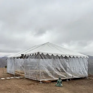 20x30 frame tent with clear side walls