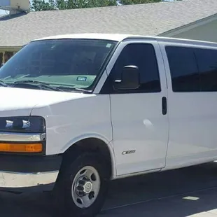 15 passenger vans for large groups, please schedule in advanced for better availability.