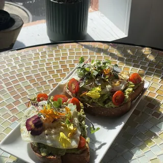 Avocado Toast Sandwich with Eggs