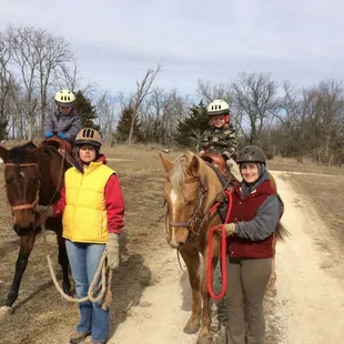 Two tiny riders on a COLD afternoon!
