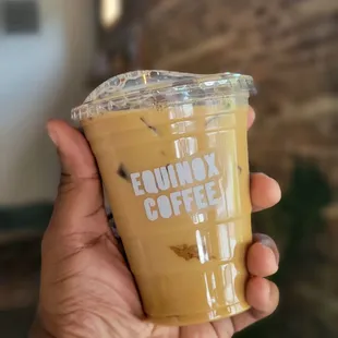 Iced "Blossom" (Cinnamon &amp; Rose) Latte w/ Oatmilk