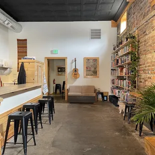 the interior of a coffee shop