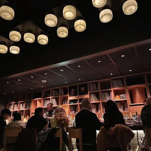 Inside looking at the bar