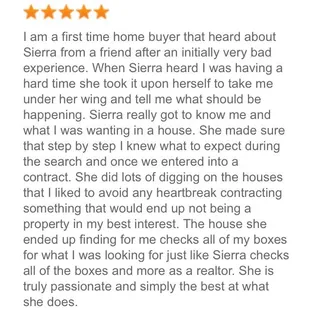 What first time home buyers are saying! Great helpful tips and offering great service!