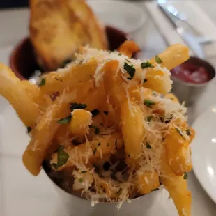 french fries with parmesan cheese
