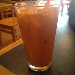 Thai iced tea. Yum! Contains milk