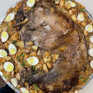 Half lamb over biryani rice