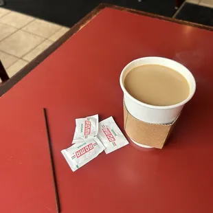 Coffee cream and sugar